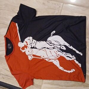 Polo Ralph Lauren Performance Mens Long Sleeve  Shirt - Large - Red / Black